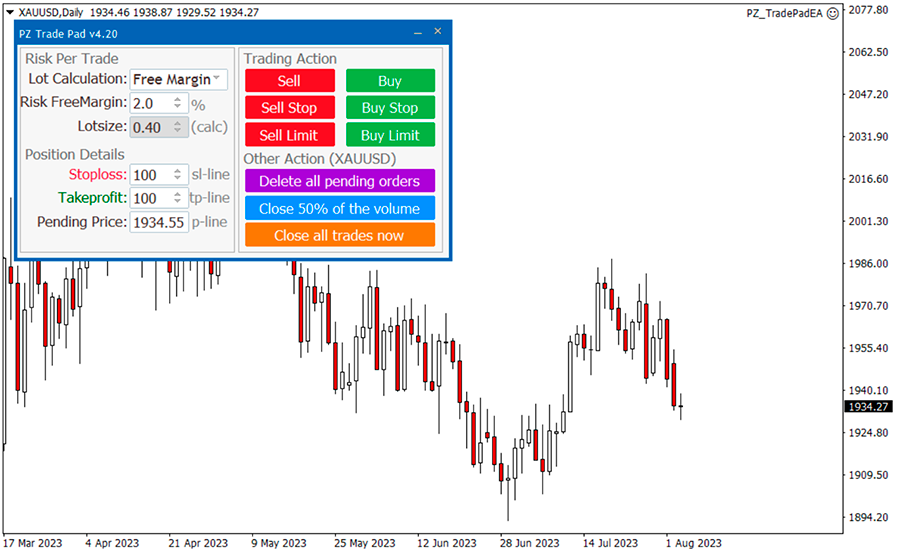 Free Trade Pad EA for Metatrader (MT4/MT5) Free Trade Pad EA for Metatrader (MT4/MT5)